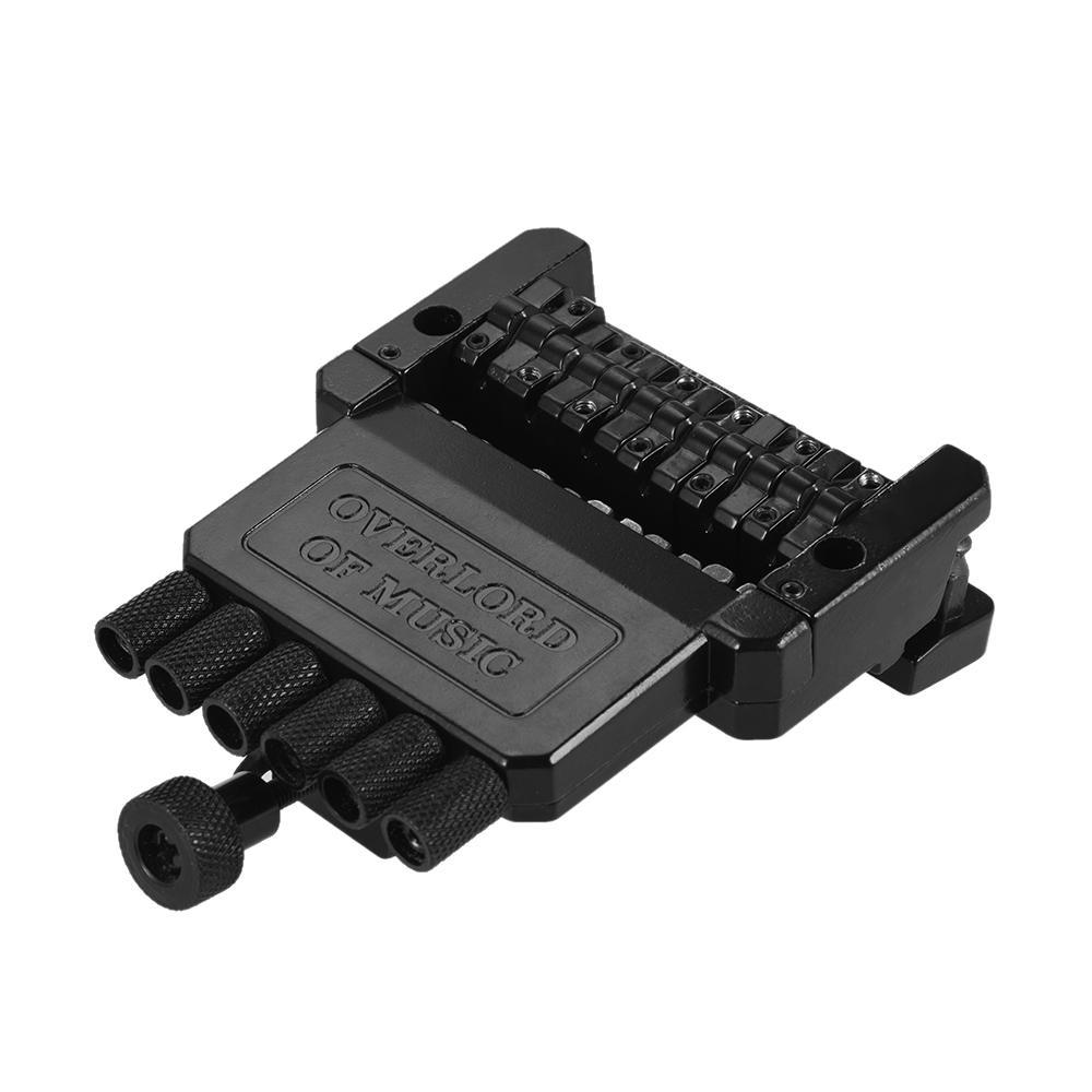 6 String Electric Guitar Tremolo Tailpiece Bridge System for Headless Guitar Part Black