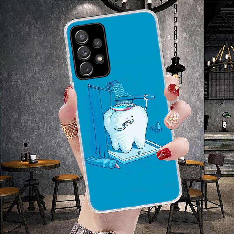 Зуб Мудрости Стоматолог Зуб Мягкий Чехол Для Телефона Для Samsung Galaxy A13 A14 A15 A16 A17 A53 A54 A55 A56 A57 A33 A34 A35 A36 A37 A23 A2
