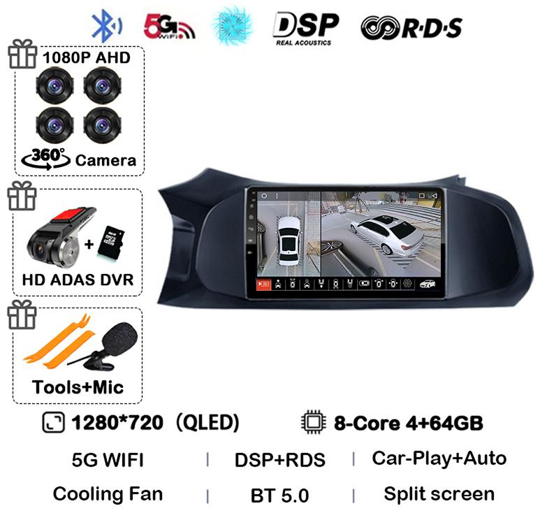 Android 14 Carplay Auto Car Radio For Chevrolet Onix 2012 - 2019 Multimedia Video Player Stereo Audio 2Din GPS WIFI+4G Head Unit