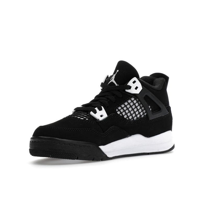 Кроссовки Air Jordan 4 Retro PS White Thunder Kids черные FV4537-001