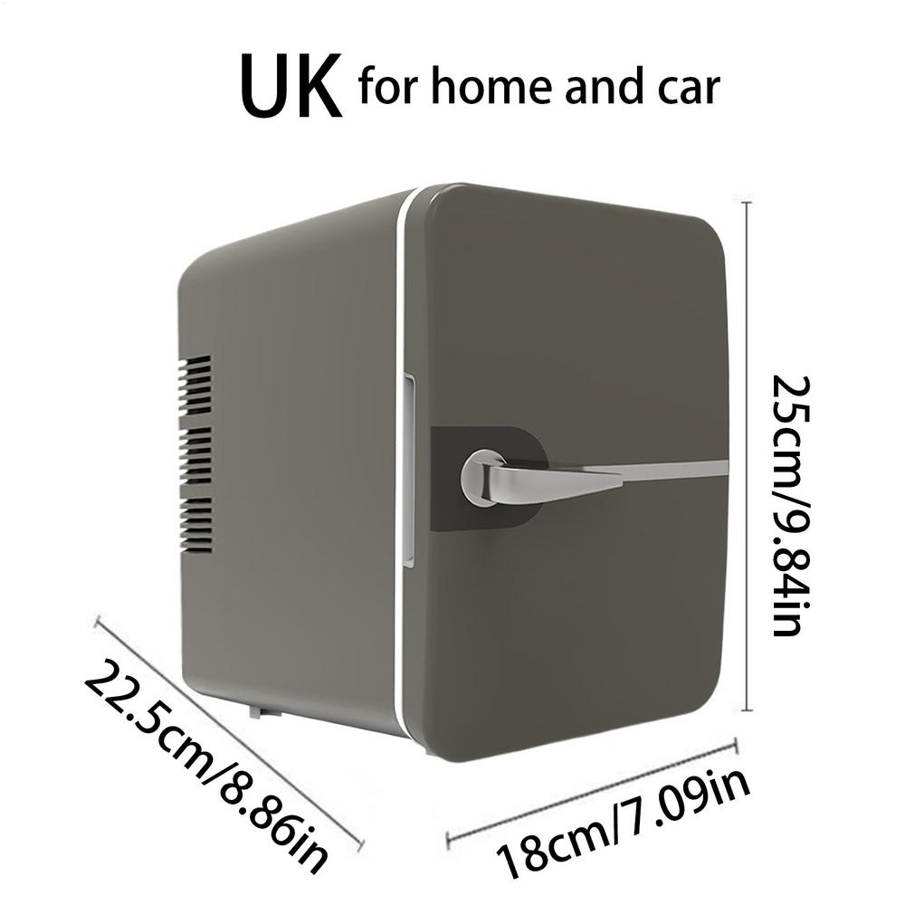 Мини-холодильник для автомобиля 6 л 12 В постоянного тока 100~240 В переменного тока Электрический Портативный Косметический Охладитель Нагреватель Морозильник US/UK/EU Автомобильный Мини-холодильник Бокс для льда