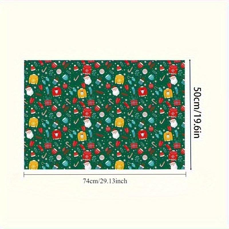 6/10pcs Reusable Christmas Wrapping Paper & Wall Decor Stickers - Vibrant Mixed Colors for Gift Boxing & Festive Home Decor, Christmas Decorations