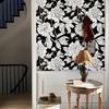 Черно-белые цветочные ретро обои самоклеящиеся наклейки на шкаф для мебели винтажные водонепроницаемые ПВХ домашний декор