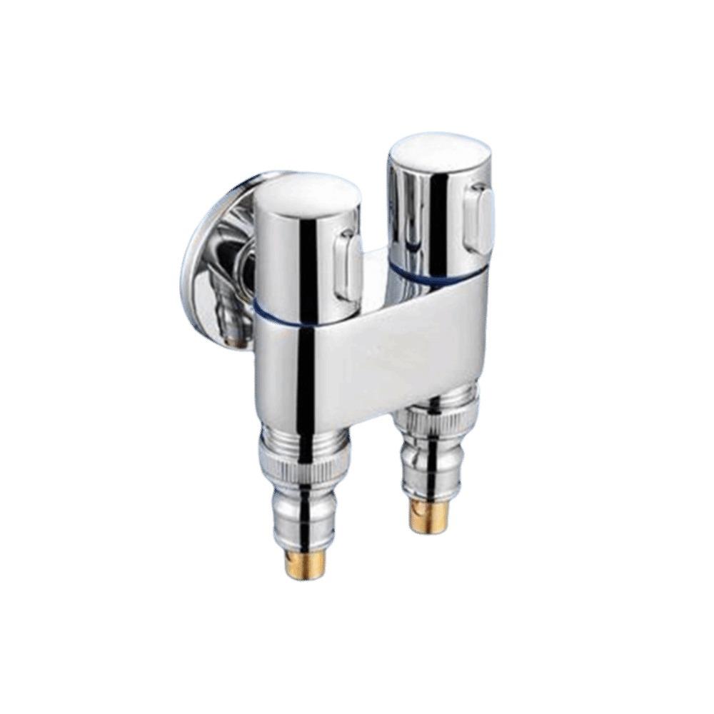 Dual Control Washing Machine Faucet Automatic Water Stop Angle Valve Bathroom