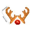 Car Reindeer Antlers Cute Auto Exterior Light Up Antler Set Roofs Tops Reindeer Decoration For Van SUV Shopping Mall Window