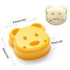 1/2pcs Sandwich Cutter and Sealer Bear Shape Sandwich Mold Cutter Cartoon Bread Sandwich Shaper DIY Biscuit Cookie Cake Mould