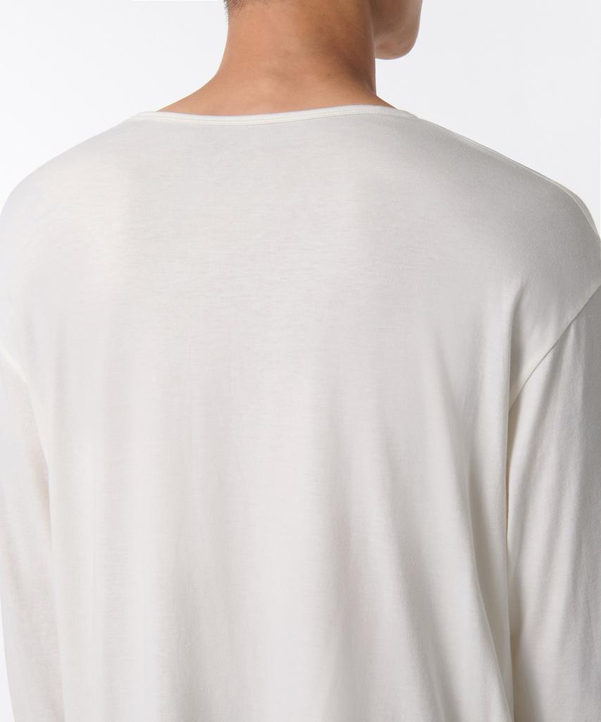 MUSINSA STANDARD Relaxed Cr Scoop Neck Long Sleeve T-Shirt [Cream]