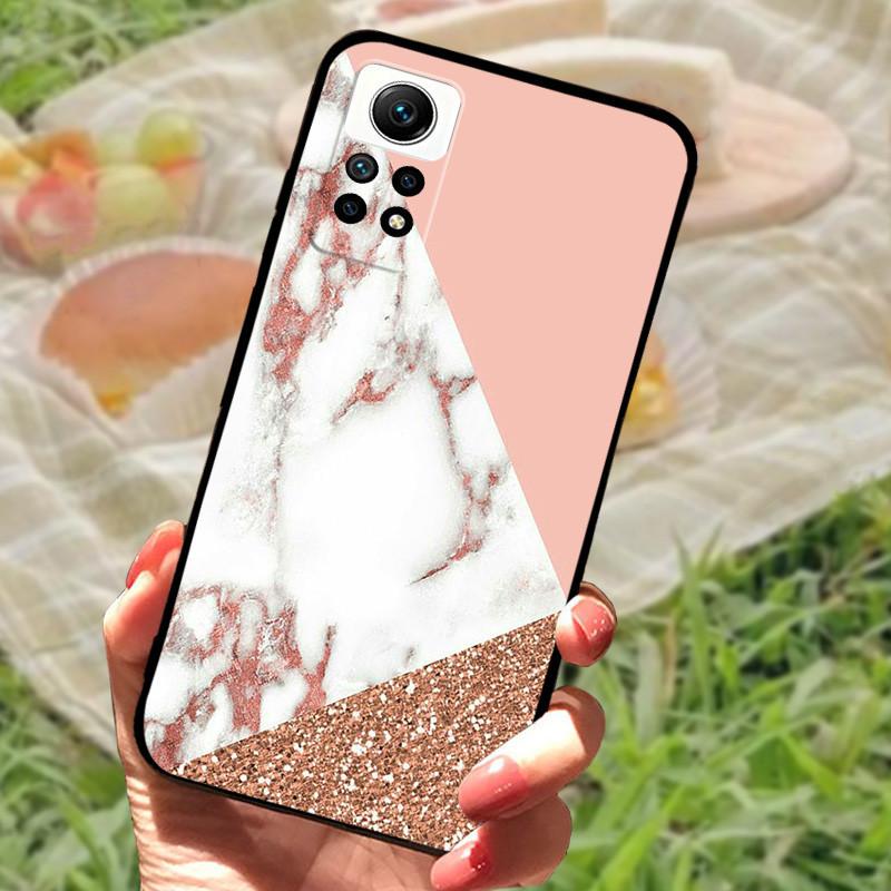 Чехол для Redmi Note 12 Pro 4G, силиконовый, мягкий, мраморный, черный бампер, Funda Coque, для Xiaomi Redmi Note 12 Pro, защитный чехол для телефона