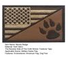 Embroidered Morale Patch American Flag Dog Paw Versatile Morale Badge for Military Gear Jackets Hats