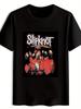 Графическая футболка Slipknot | Повседневная летняя футболка | Полиэстер, круглый вырез, короткий рукав | Дизайн с логотипом группы хэви-метала | Принт в музыкальном стиле | Идеально для пляжа
