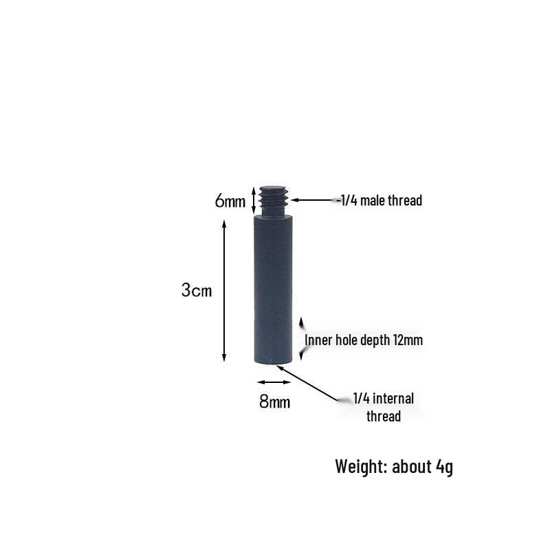 Aluminum Alloy Extension Rod with 1/4" and 3/8" Thread for Camera, Fishing, Light Pole, and Tripod Photography.