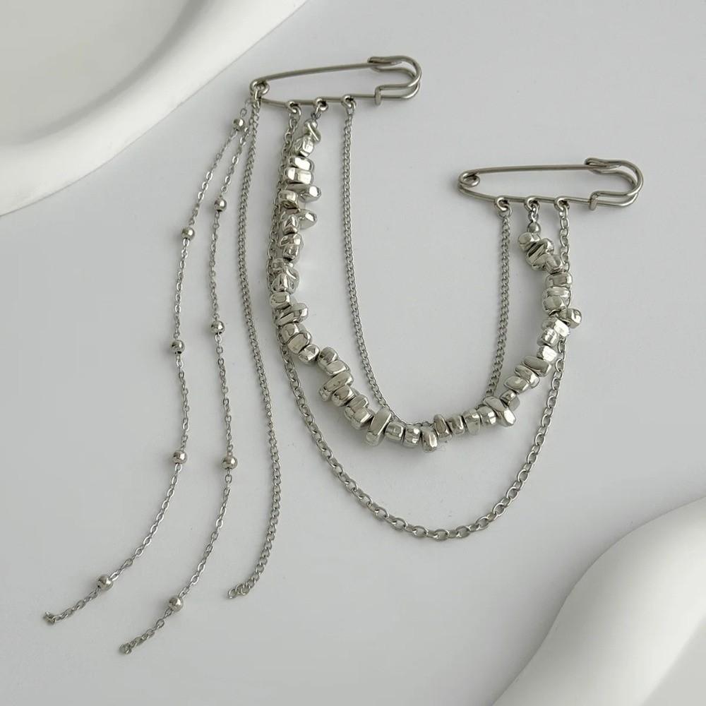 Chain Multi-Layer Brooch Clothes Accessories Hip Hop Brooch Clothes Decoration