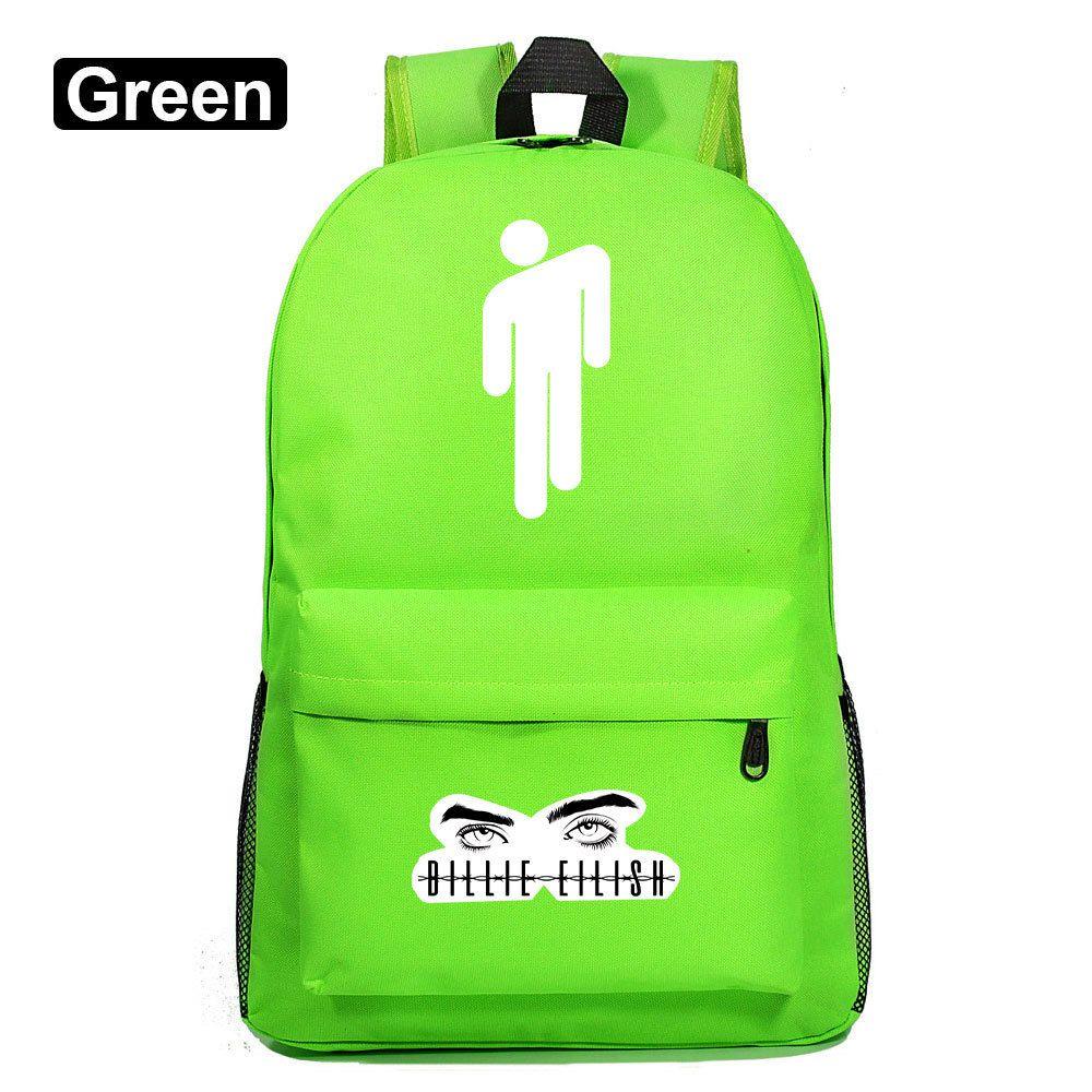 Billie Eilish Zip Opening Travel Backpack School Picnic Wear Resistant Bag