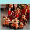Christmas Elk Plush Toys Cute Cartoon Atmosphere Props Children Gifts Girls
