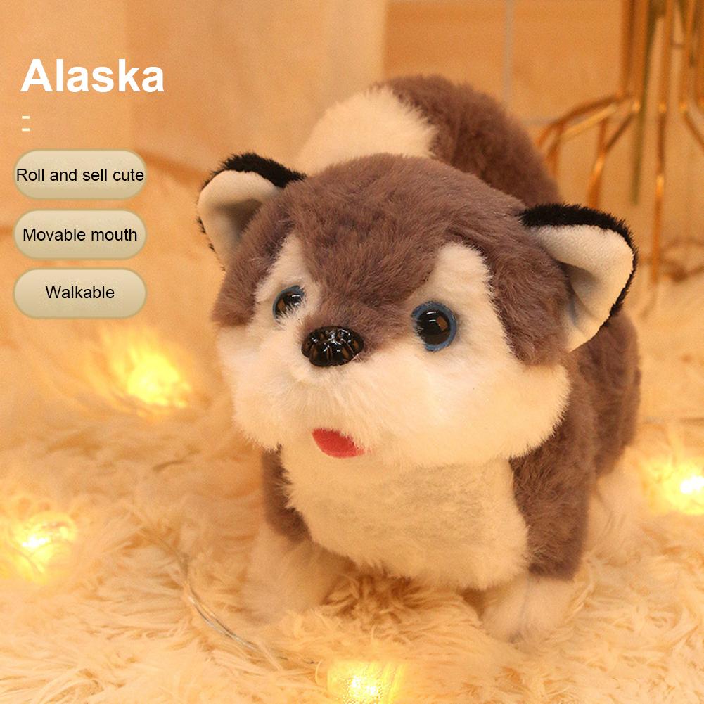 Electric Simulation Dog Plush Husky Twisting Butt Barking Wagging Tail And Shaking Butt Robot Dog Toy
