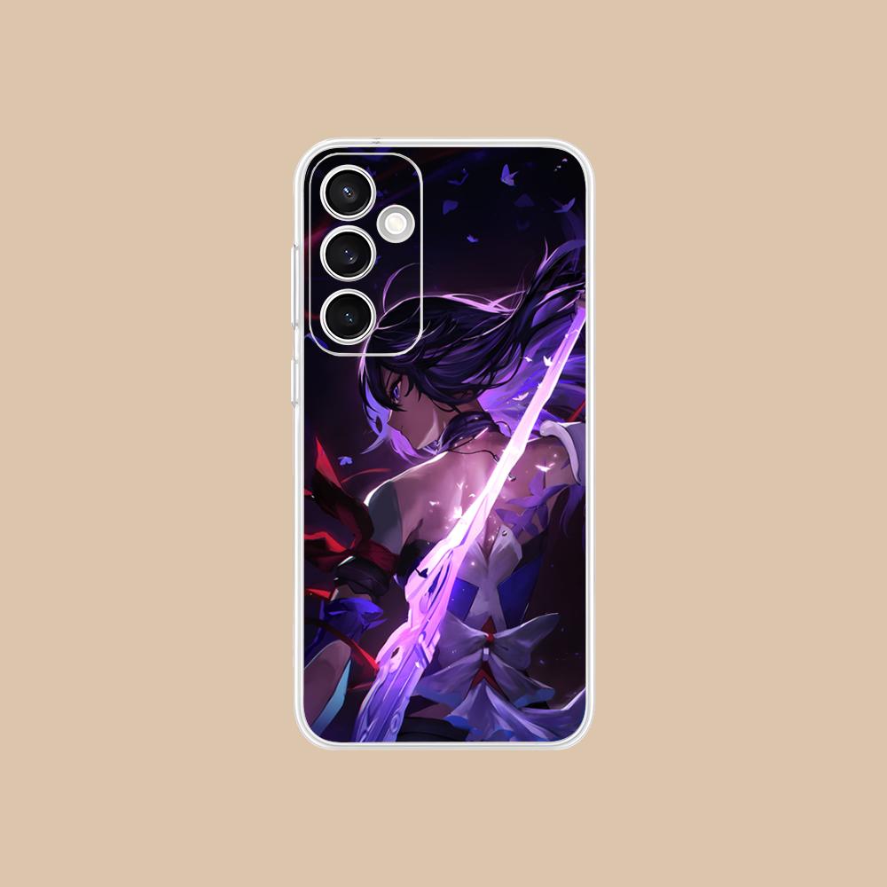Прозрачный чехол HSR Seele для Samsung Galaxy S25 S24 S23 S22 S21Plus FE Ultra Цветная накладка