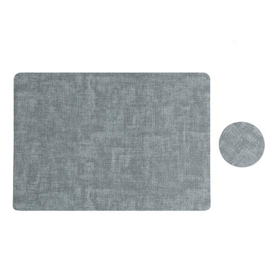 Dual Side Placemat Waterproof Faux Leather Coaster Placemat Solid Color Heat Insulation Pad for Dining Tables Countertops