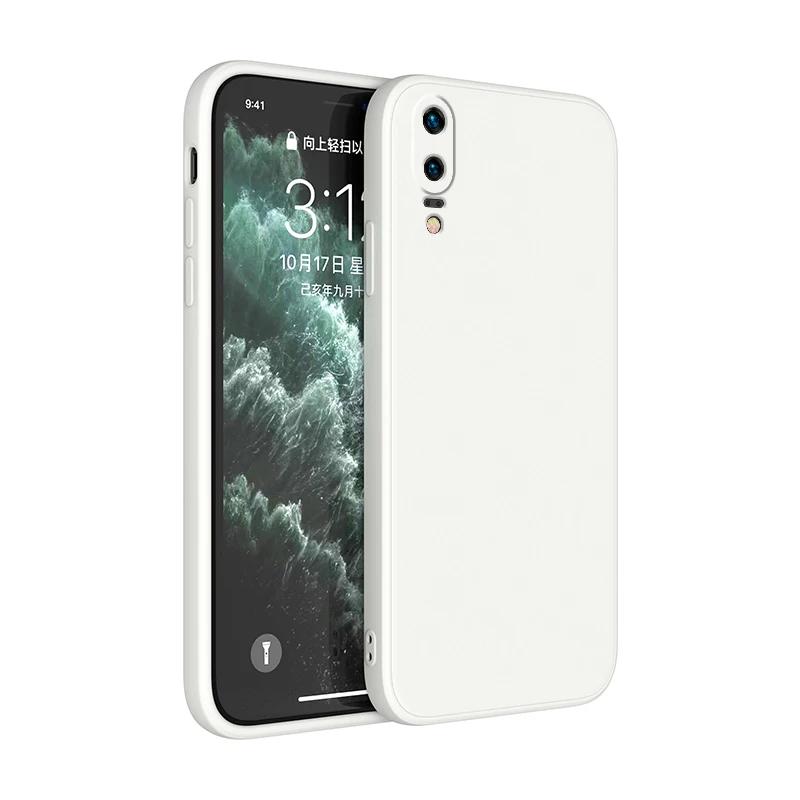 Чехлы для Huawei P50 P40 P30 P20 Lite Для Mate 20 30 40 Pro P smart Z Honor 8X Чехол Роскошный Оригинальный Жидкий Силиконовый Чехол для Телефона