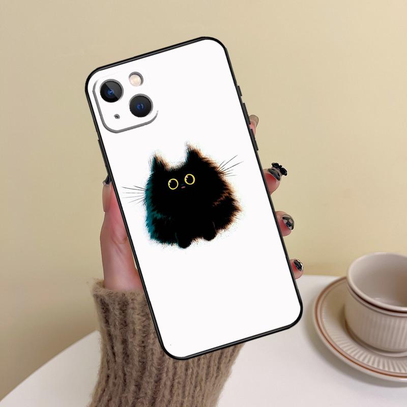 Наборные коты Милый чехол для телефона для iPhone 14 Pro Max 17 Air 16 15 11 12 13 Pro Max mini 16 Plus 16e Чехол Funda