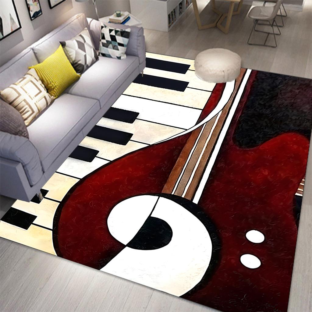 3D Music Carpet 3D Printing Carpets for Living Room Bedroom Decor Carpet Flannel Home Floor Mat Music  Area Rugs