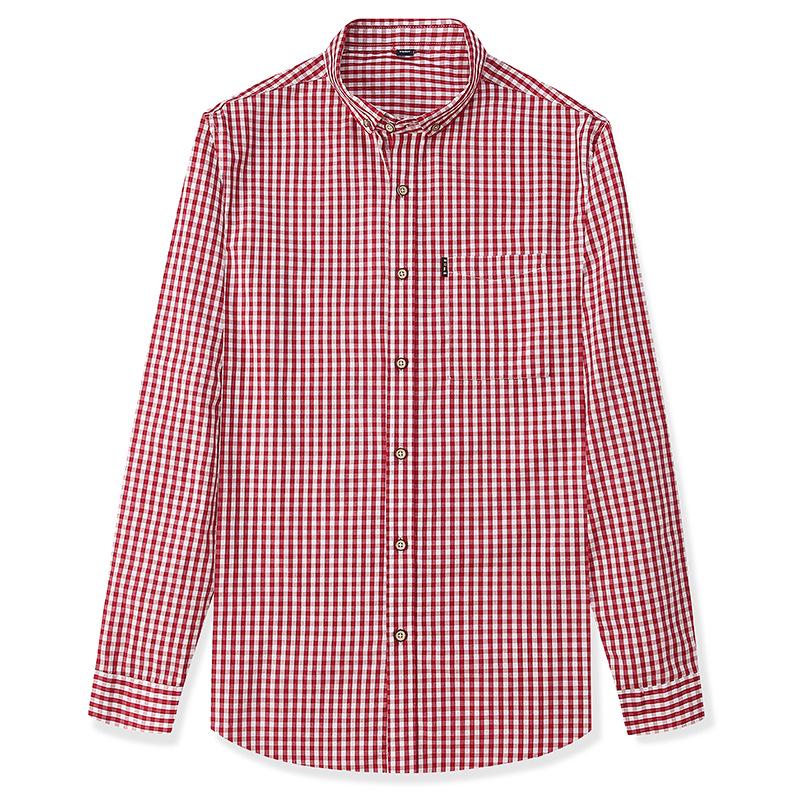 Мужская хлопковая клетчатая куртка-рубашка с длинным рукавом Dongyu в повседневном стиле