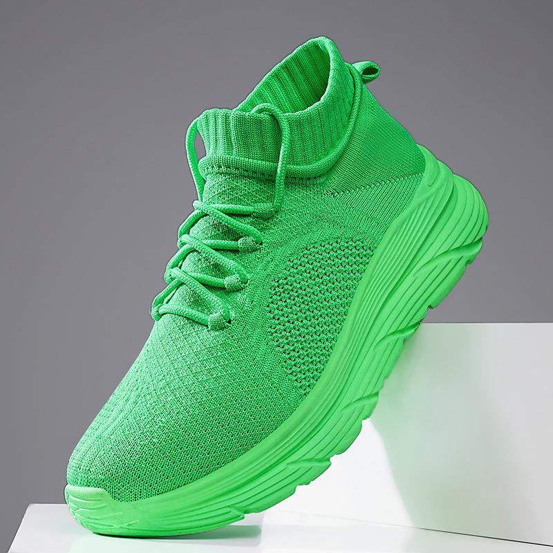 Men's shoes large size new shoes sports casual shoes fly woven breathable lightweight running shoes men's mesh shoes