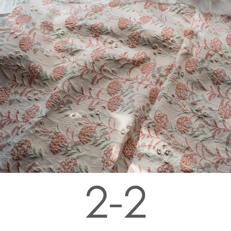 Синий одуванчик золотой шелковый жаккард ткань тиснение масляная живопись текстура пузырчатая ткань элегантный 3D жаккардовый цветочный ткань шитье