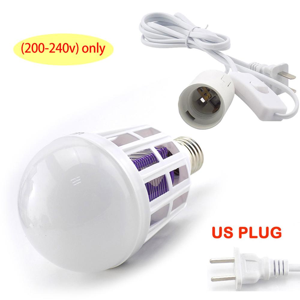 220 В комнатная светодиодная лампа от комаров E27 Killing Fly Bug 9 Вт 2 режима отпугиватель насекомых от комаров ночник