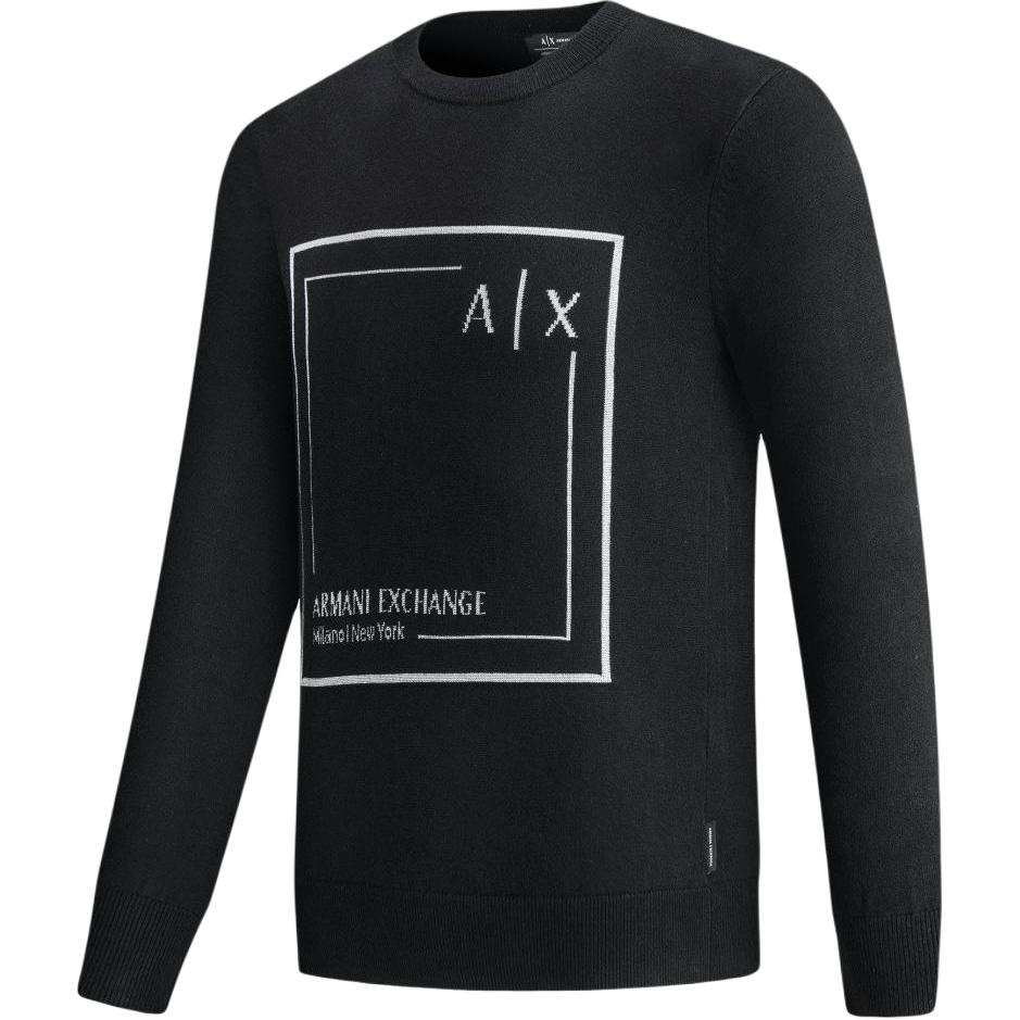 Armani Exchange Свитшот с принтом букв, круглым вырезом, длинным рукавом, мужской свитшот 3RZM1A-ZM2HZ-1200