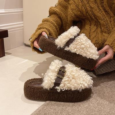 Слипперы Мао Мао с толстой подошвой, сумка-голова, новая корейская версия, модные, в сказочном стиле, для осени и зимы 2025 года, женские хлопковые тапочки