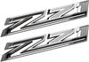 2 PIECES 3D  OEM Z71 Emblems Side Decals Badges Compatible with Silver  do Z71 Parts