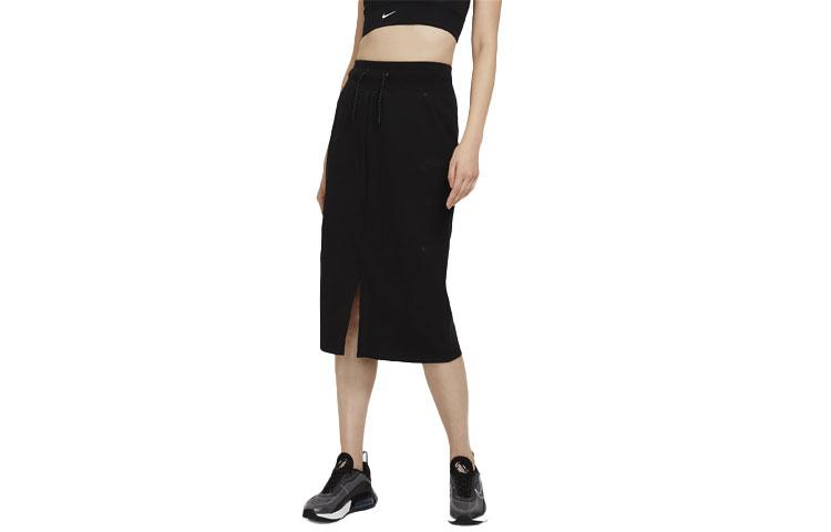 Nike Knit Long Skirts Women's Black Moderate Mid Length Other CZ8919-010