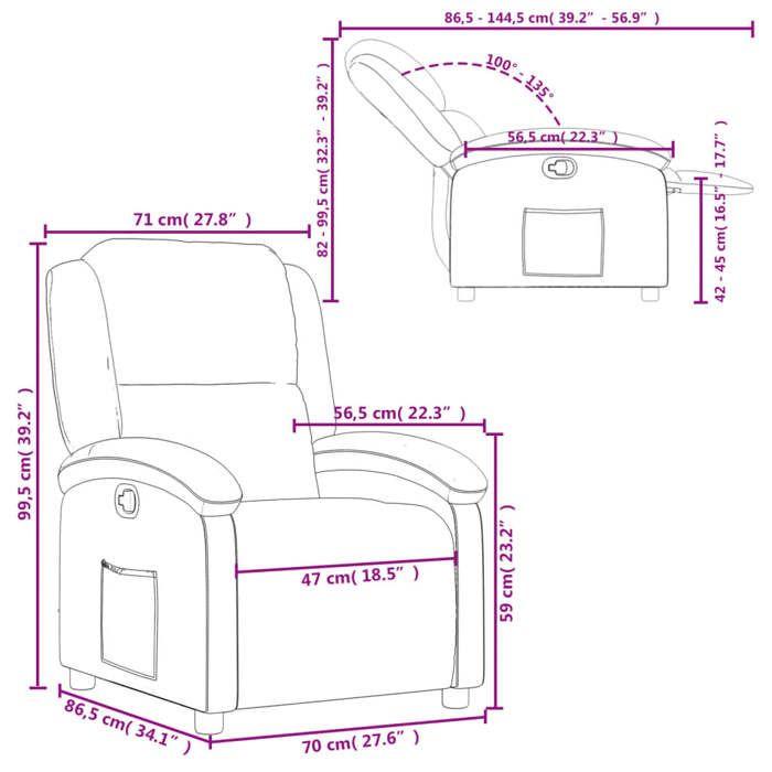 VidaXL Recliner, Relaxation Chair with Backrest and Footrest, Reclining Seat, TV Armchair for Living Room, 371799