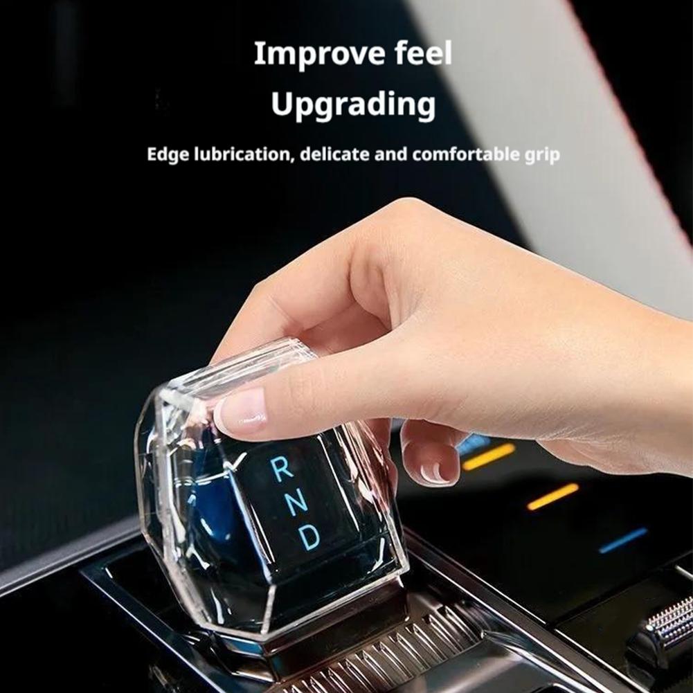 Для BYD Seal U Dmi Ev/Song PLUS 2025-2025 Хрустальный Рычаг Центральная Консоль Защитный Чехол для Переключения Передач Прозрачная Головка Ручки Переключения Передач Cover для Модификации