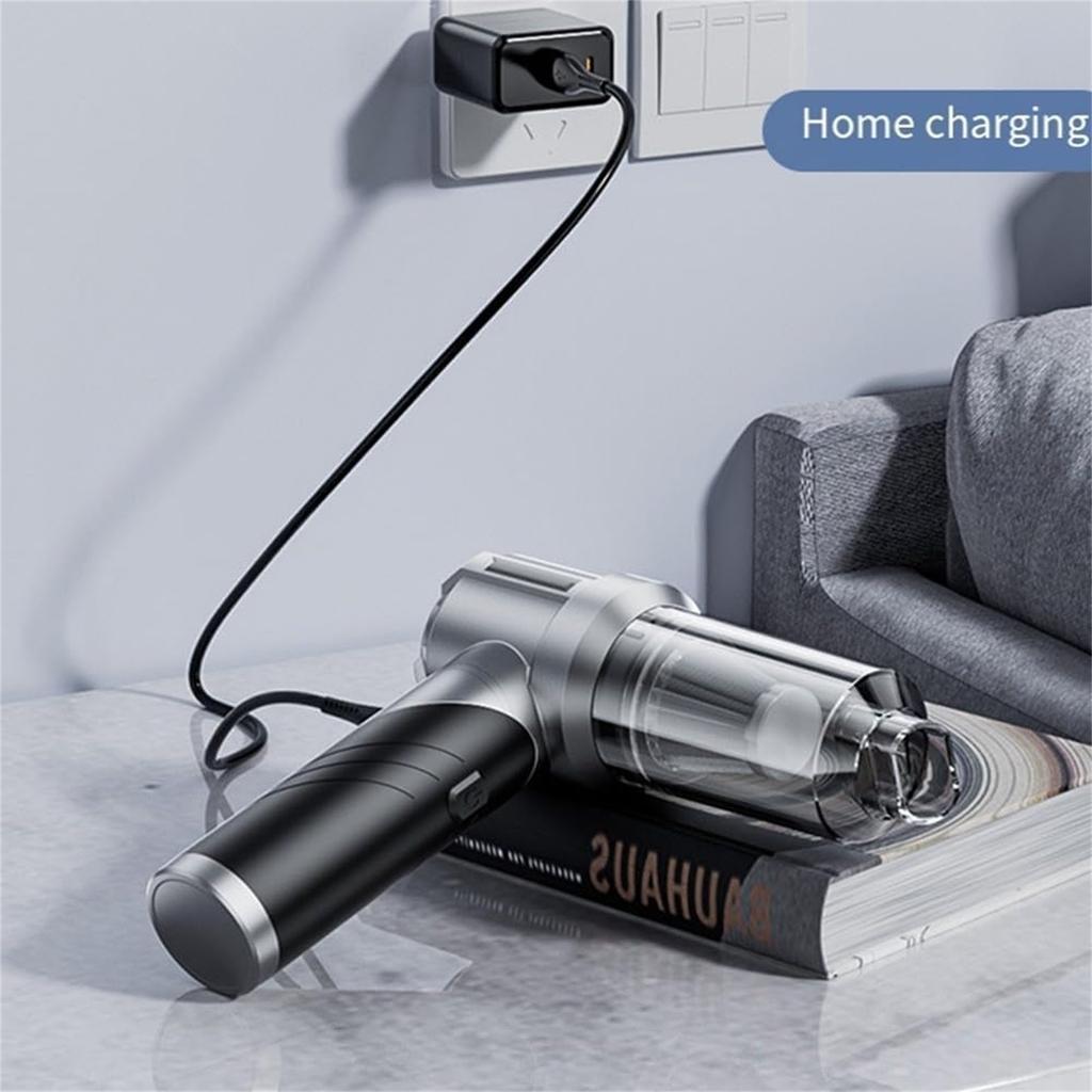 Автомобильный пылесос, Портативная и складная щетка для пыли, Беспроводной ручной, Мощный бесщеточный двигатель, Моющийся HEPA-фильтр для дома, автомобиля