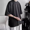 Summer Short Sleeve T-shirt Men Retro Oversized T Shirt Men Streetwear Hip Hop Loose Round Neck Tshirt Mens Top M-3XL
