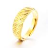 Sand Gold Ring for Women, Long-lasting Color Retention, Niche Sweet Imitation Gold Open Female Ring, Copper Alloy Accessories