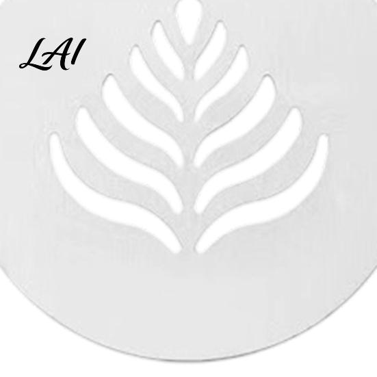 Reusable Coffee Stencil Set 4Pcs Stainless Steel 430 Latte Art Set Powder Cappuccino Foam Decoration Tools Sifter Mold DIY Pattern Templates