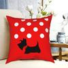 Scottie Dog Polka Throw Pillow Cover Decorative Pillow Scottish Terrier Cushion Covers