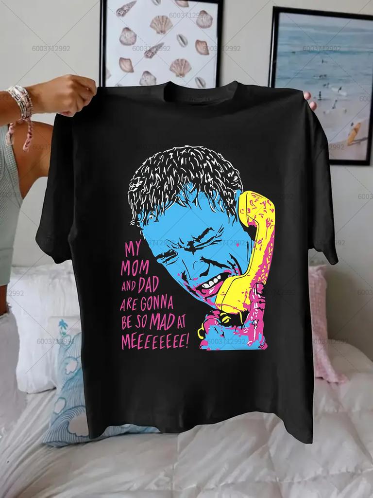 Unisex TShirt Vintage Funny Stu Macher My Mom And Dad Meme Tee Hip Hop Punk Unisex Oversize Harajuku Y2k Cotton Streetwear Hipster