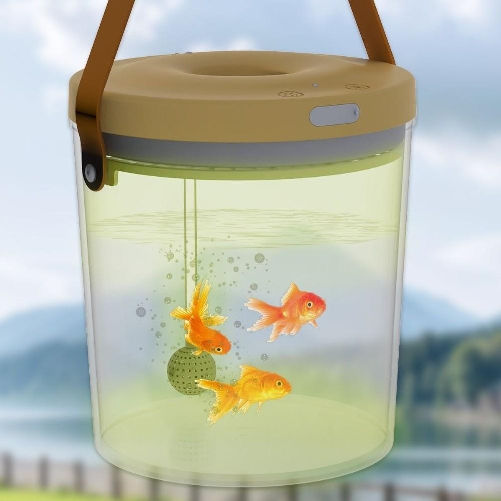 Transparent Oxygen Filled Fish Tank PC Plastic Handheld Fish Tank Ecological Fish Tank  Home Decor