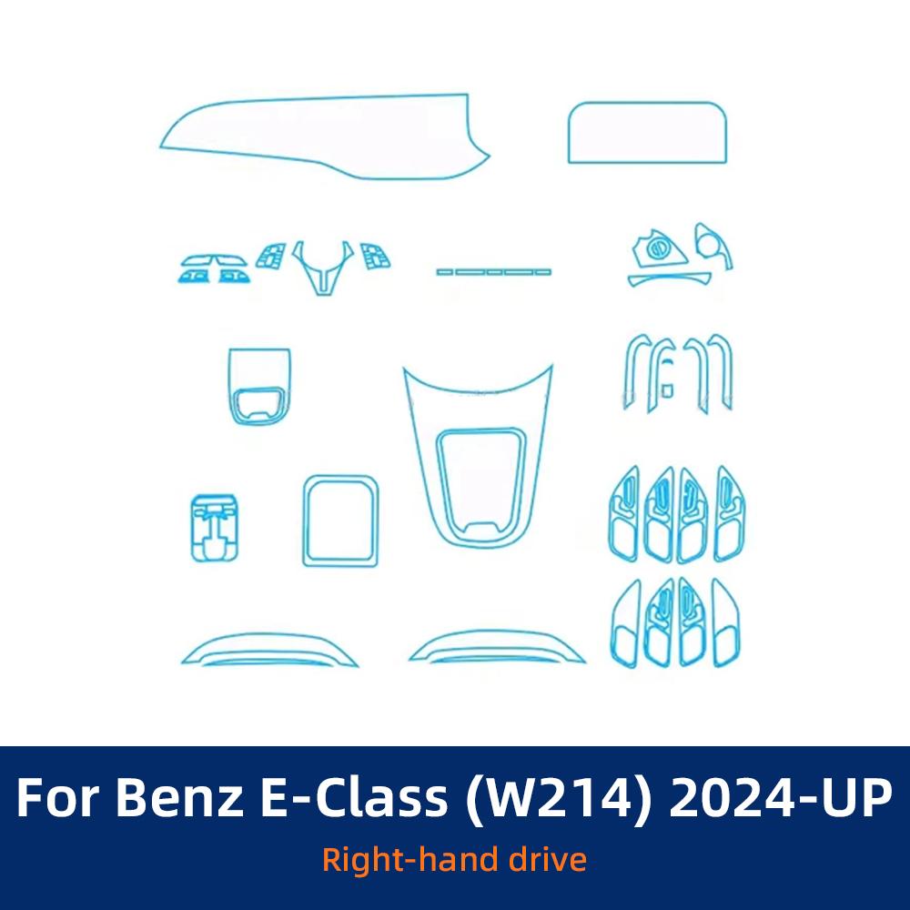 For Mercedes-Benz W214 E-Class 2024 2025 Car Interior Transparent Anti-scratch TPU Protective Film Auto Interior Accessories