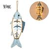 Adjustable LED Atmosphere Light Bohemian Wooden Fish Wall Decor With/without Lights, Coastal Retro Hanging Ornament Art for Bedroom Living Room