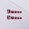 Short Length False Toe Nails Square Head Foot Nail Tips Fashion Fake Toenails  Women