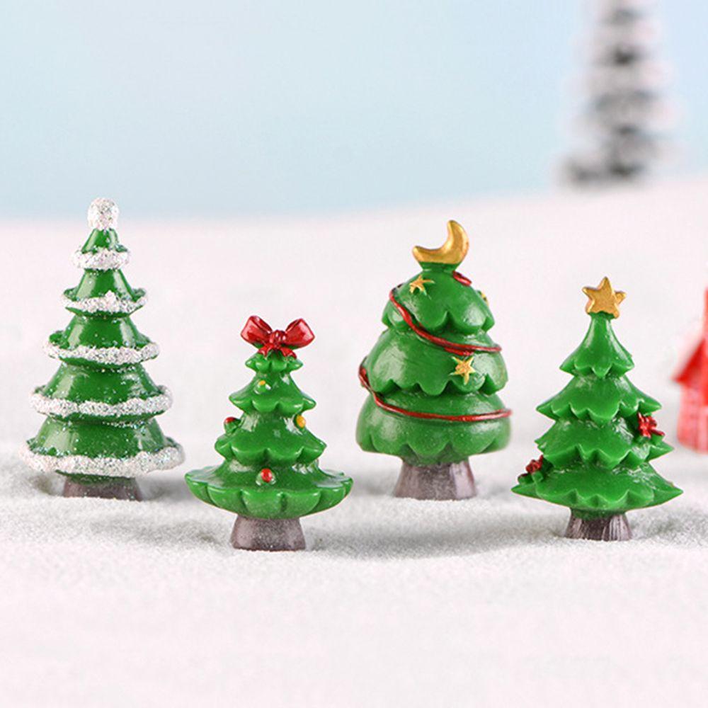 Bonsai Ornament Doll House Xmas Tree Figurines Miniature Plant Home Decor Christmas Decorations