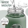 Borosilicate Glass Bottle With Time Marker Water Bottle Non-Slip Protective Silicone Sleeve Outdoor Hiking Travel Hydration Goal