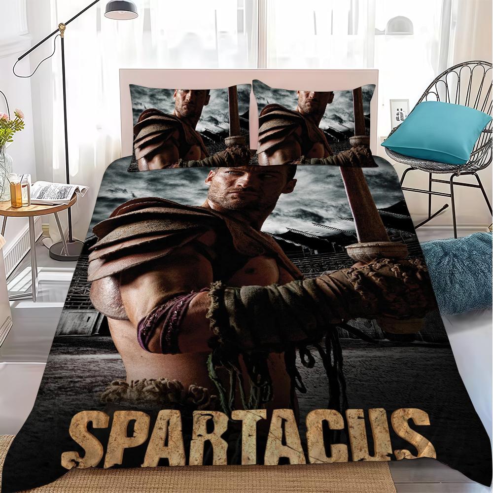 Набор пододеяльников Spartacus для телевизора, домашний стиль, постельное белье, мягкий стираемый хлопок, кровать, набор из 3 предметов, подарок для студенческого общежития