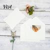Stationery Supplies for Wedding Invitations 50 Sets Wavy Edge Envelope And Card Set, Solid Color Smooth Artistic Paper Cards Letters Writing
