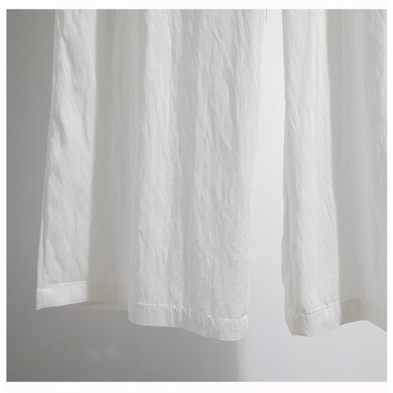 Dimanaf 2025 Summer Plus Size Pants High Waist New Wide-leg Pants Women Fashion Loose Pleated Vintage Pants