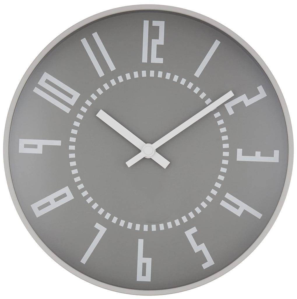 Lemnos Analog Wall Clock Eki Clock Aluminum Gray Eki Clock Lemnos Gray Diameter Thickness 4cm TIL16-01GY 25.6cm